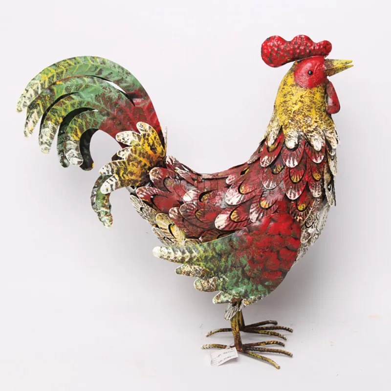 Décoration coq métal 44×15×45 cm – Jardin & extérieur