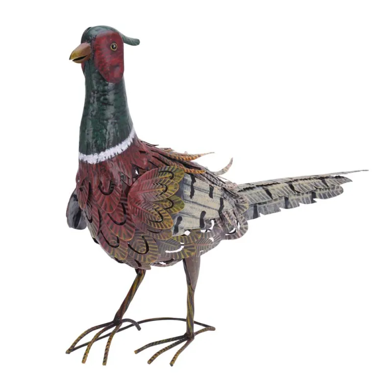 Décoration faisan en métal 58×20×40 cm