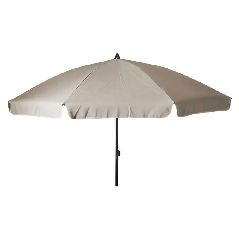 Parasol de jardin inclinable Ø 2 m taupe - Toile polyester 180 g/m² - Protection UPF 30+