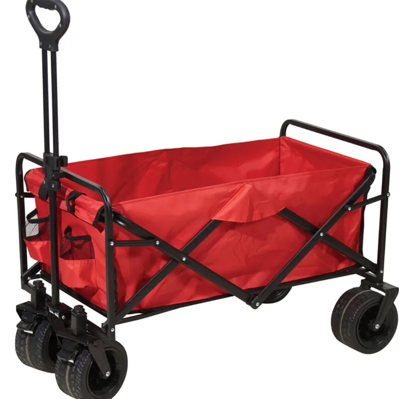 Chariot de transport pliable robuste 96x61x102 cm - Charge 80 kg - Roues freinables 7x4 pouces