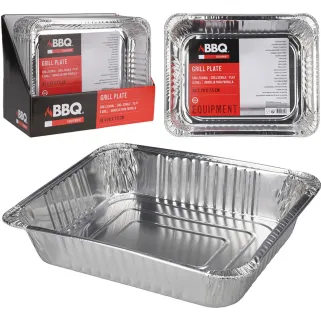 Barquette Aluminium pour Barbecue - 36x29x7,5cm