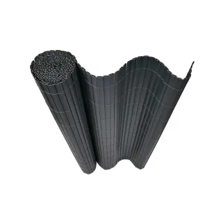 Canisse double face PVC occultant 1x3m gris - Occultation résistante et esthétique