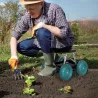 Tabouret de jardin à roulettes 49,5x43x30,5cm - Charge max 200kg