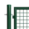 Portillon grillagé 1x1m maille 50mm vert avec serrure et poignées