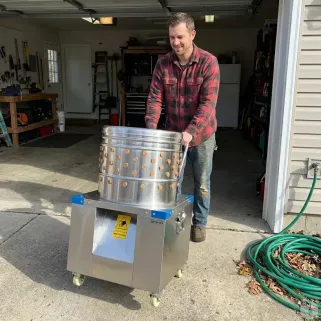 Plumeuse humide inox 154 doigts – Tambour 60 cm