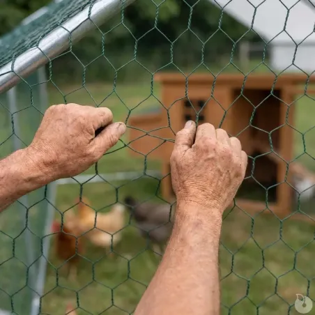 Enclos pour volailles métal galvanisé 24 m² maille 25 mm