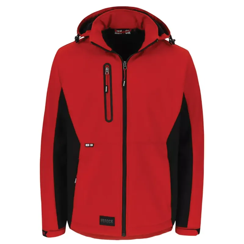 Veste Softshell Trystan Rouge/Noir Herock M à 3XL – Chaude & résistante