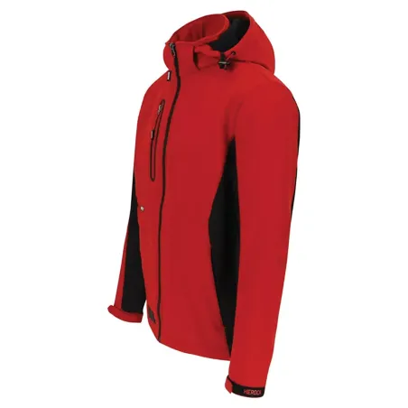 Veste Softshell Trystan Rouge/Noir Herock M à 3XL – Chaude & résistante