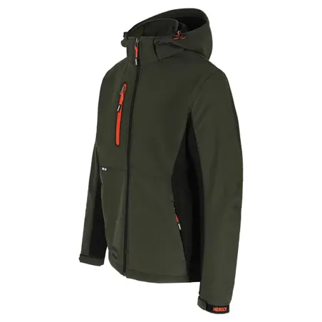 Veste Softshell Trystan Kaki/Noir Herock M à 3XL – Déperlante & robuste