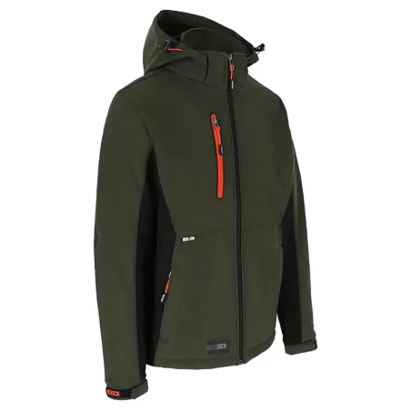 Veste Softshell Trystan Kaki/Noir Herock M à 3XL – Déperlante & robuste