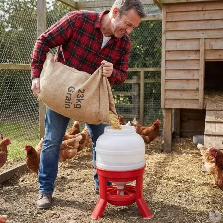 Mangeoire anti-gaspillage sur pieds 23 kg Gaun – Grande capacité