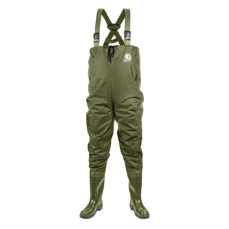 Waders Homme Nylon PVC Kaki - Imperméables avec Maille Anti-Transpirante