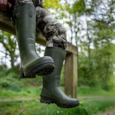 Bottes Veneur néo Homme - Vert 100% Caoutchouc