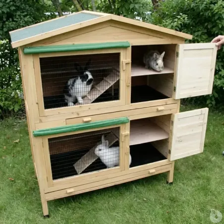 Abri pour rongeurs APPARTEMENT 2 zones 118 X 61 X 130 cm