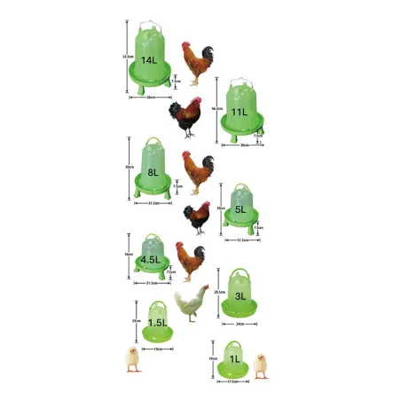 Abreuvoir sur pied avec poignée 11L pour volailles - Vert