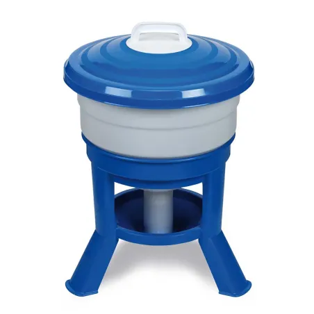 Kit Impérial Mangeoire & Abreuvoir 30L pour Volailles - Bleu/Rouge/Blanc Gaun