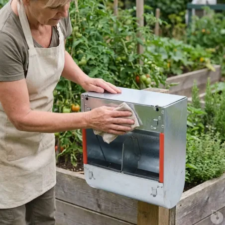 Lot de 10 Mangeoires lapins trémie 2 compartiments