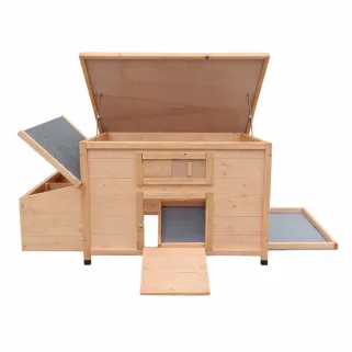 Poulailler en bois avec fenêtre toit en asphalte 3 poules