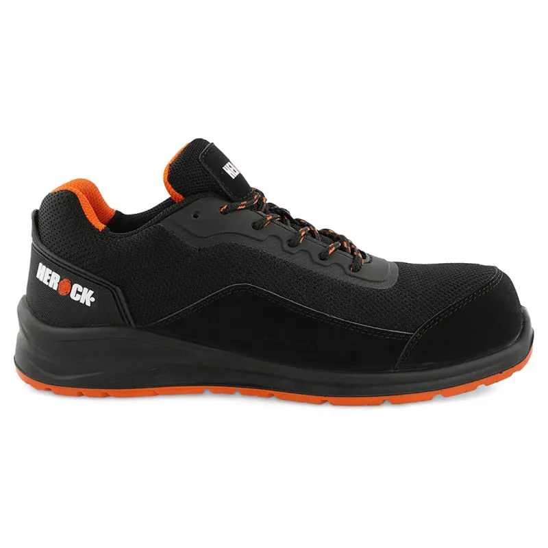 Chaussures de sécurité basses Leno - Homme Noir/Orange - Herock