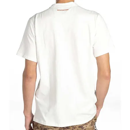 T-shirt Homme Springer Winchester® - Col Rond - 100% Coton - Blanc