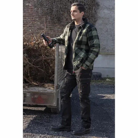 Chemise polaire matelassée homme verte LMA® - 390 g/m²