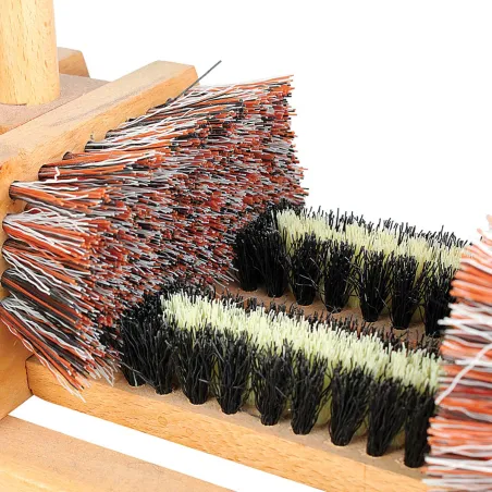 Paillasson tire-bottes avec brosses polypropylène et mât d'appui 90 cm
