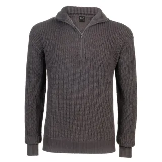 Pull Troyer Homme Anthracite - Col Camionneur - Brandit®