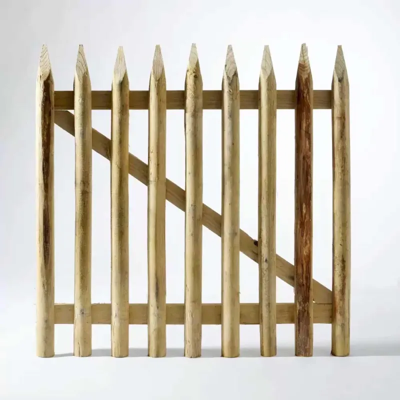 Portillon en Châtaignier Chambert 1x1m - Finition Semi-Jointif