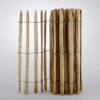 Ganivelle en Châtaignier - Rouleau 5m x Hauteur 1m - Espacement 6-7 cm