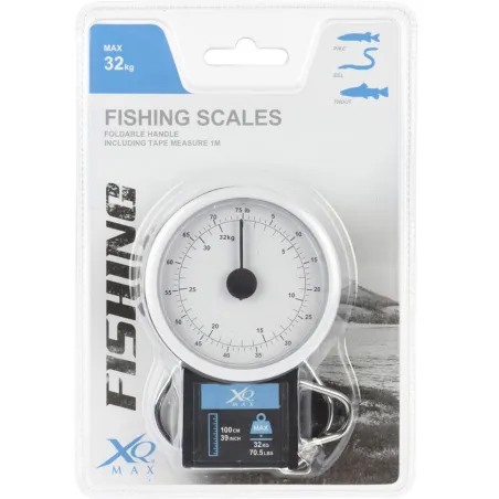 Peson de pêche 32 kg avec ruban à mesurer 100 cm