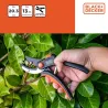 Sécateur Black&Decker® 20cm - Coupe précise et ergonomique