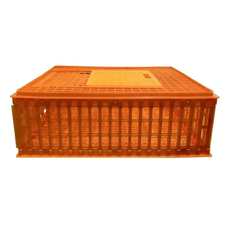 Boîte de Transport pour Volailles en Polyéthylène Haute Densité - 74x54x27 cm Orange