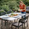 Table pliante en résine 10 couverts 180x70x74cm pieds métal