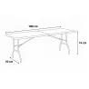 Table pliante en résine 10 couverts 180x70x74cm pieds métal