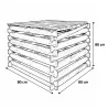 Composteur bois avec couvercle 80 x 80 cm, 510 L