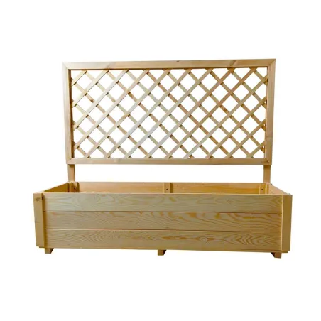 Carré potager ou jardinière rectangulaire avec treillis