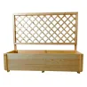 Carré potager ou jardinière rectangulaire avec treillis