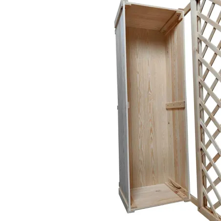 Carré potager ou jardinière rectangulaire avec treillis