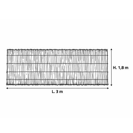 Bande de bruyère naturelle Largeur 3 m Hauteur 1.8 m - occultant 