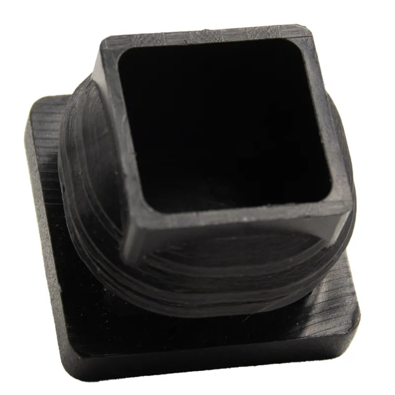 Bouchon rectangulaire 25x25x1/2 noir