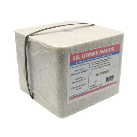 Bloc Sel gemme tout animal, complément alimentaire 10kg Madox
