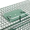 Piège à trappes type US 2 entrées maille acier vert ragondins, rats musqués,