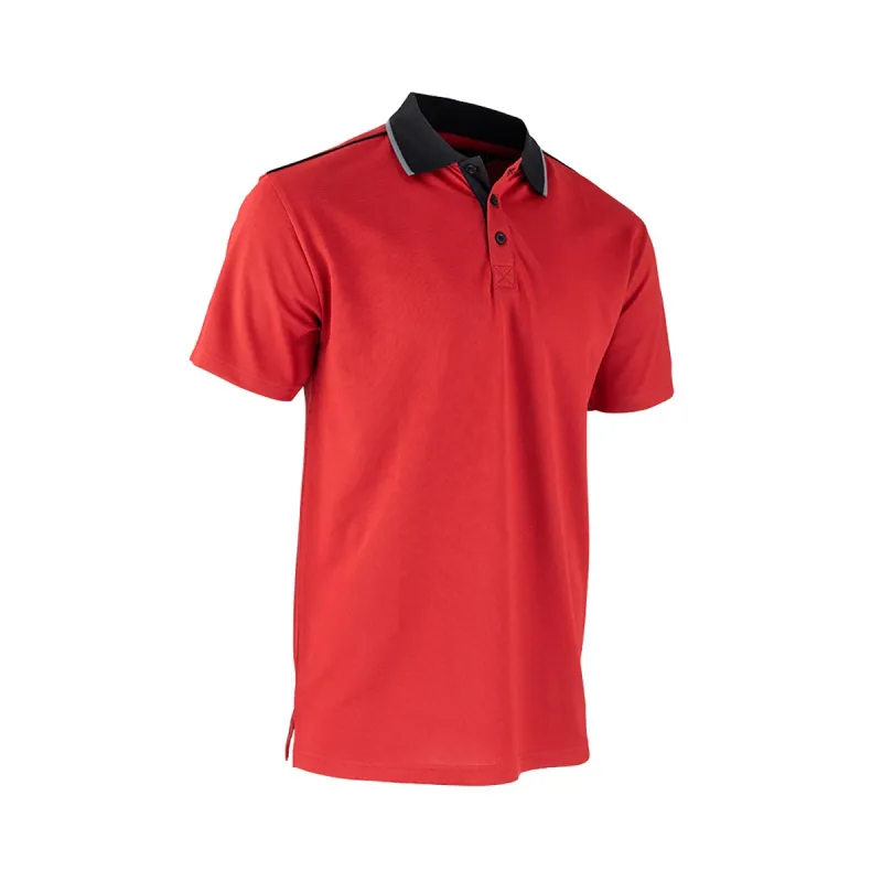 Polo Homme LMA® Rouge en Coton-Polyester - Col Chemise - 160g/m²