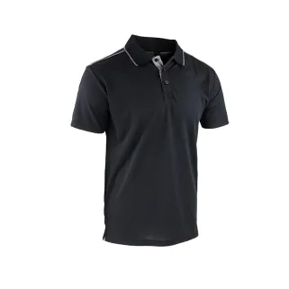 Polo Homme LMA® Manches Courtes Col Chemise - Noir