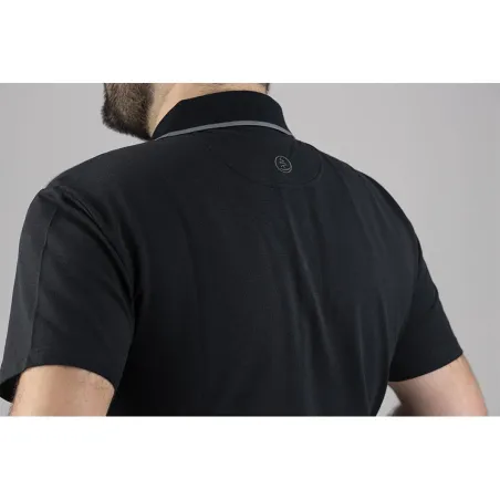 Polo Homme LMA® Manches Courtes Col Chemise - Noir