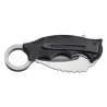 Couteau Alpha Kilo - Lame Karambit 7 cm en Acier 440A - Manche G10 Noir