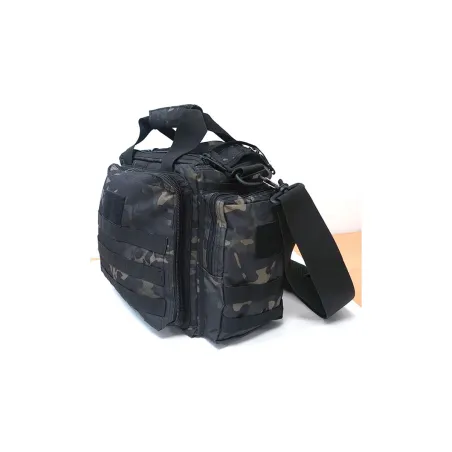 Sacoche Militaire Black Camo - Polyester 600D Résistant