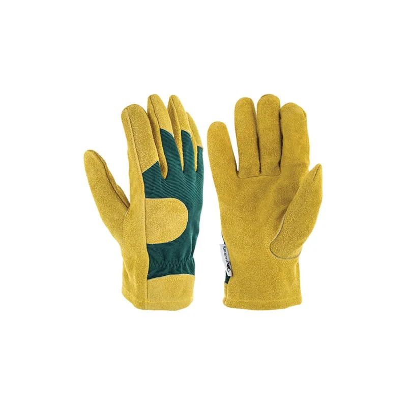 Gants de travail cuir Black Fox - Taille 8 - Protection et dextérité pour la manutention du bois