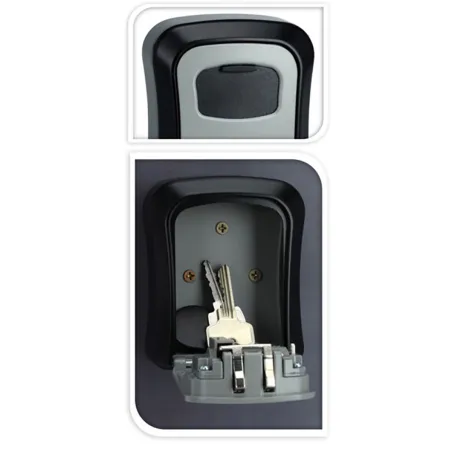 Boîte à clés sécurisée en alliage aluminium-zinc - Noir et Gris