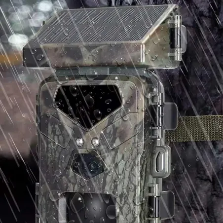 Caméra Solaire Night Vision 20MP - Détection Rapide & Autonome